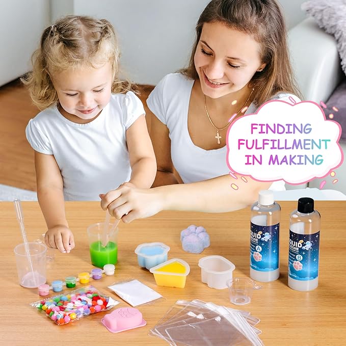 Ktdorns Fun 18oz Taba Squishy Kit with Mold & Flocking Powder - DIY Stress Relief Toy for Taba Squishy Paw and Sticky Lovers