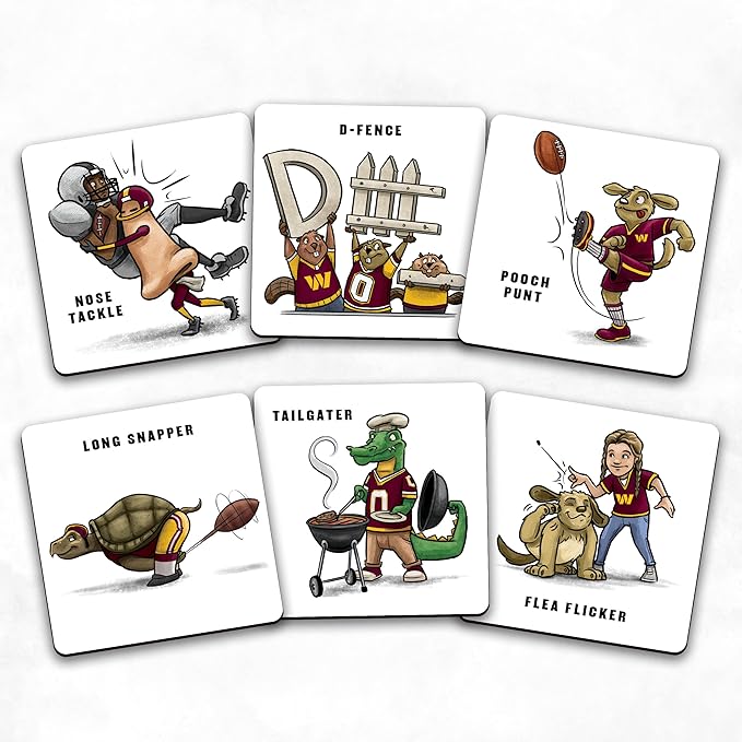 YouTheFan NFL Officially-Licensed Memory Match Game - Humorous, Team-Specific, Original Hand-Drawn Artwork, Fun for the Whole Family, for Fans Young and Old