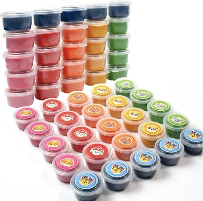 Paw Patrol Dough Party Pack, 25-Pack, Includes Colorful Sensory Doughs, 6 Colors, 2 oz. Each, Reusable Toys, Party Favors for Kids, Travel Toys, 3 Year Old Boy Toy, Sensory Play