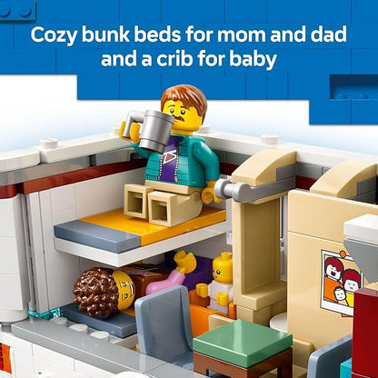 LEGO City Holiday Adventure Camper Van Building Toy Set - Vacation Toy for Kids, Boys and Girls, Ages 6+ - Includes 3 Minifigures and Accessories - Gift Idea for Birthdays and Holidays - 60454