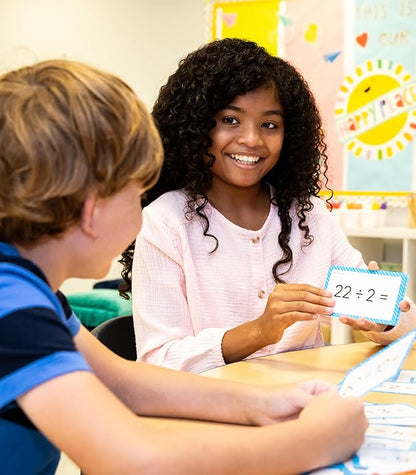 Carson Dellosa 3-Pack Math Flash Cards, Multiplication Flash Cards, Division Flash Cards, Fraction Flash Cards, 3rd Grade, 4th Grade and 5th Grade Flash Cards for Studying, Math Games for Kids Ages 8+