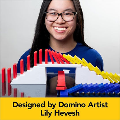 Spin Master Games, Lily Hevesh H5 Domino Creations 100-Piece Neon Dominoes Set, Building Toys for Kids & Family, Classic Activity Game, 1 & Up Players, for Ages 5 & Up