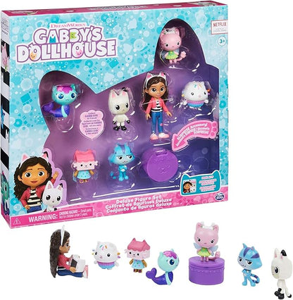 Gabby's Dollhouse, Deluxe Figure Gift Set with 7 Toy Figures and Surprise Accessory, Kids Toys for Ages 3 and up
