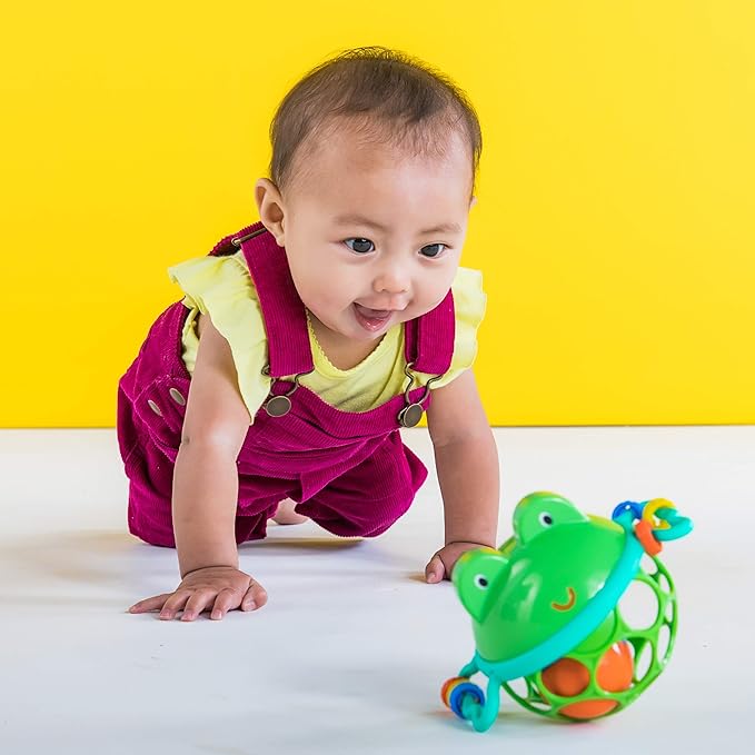 Bright Starts Oball Musical Toy, Jingle & Shake Pal, BPA-Free Easy-Grasp Baby Rattle Toy, Ages Newborn+