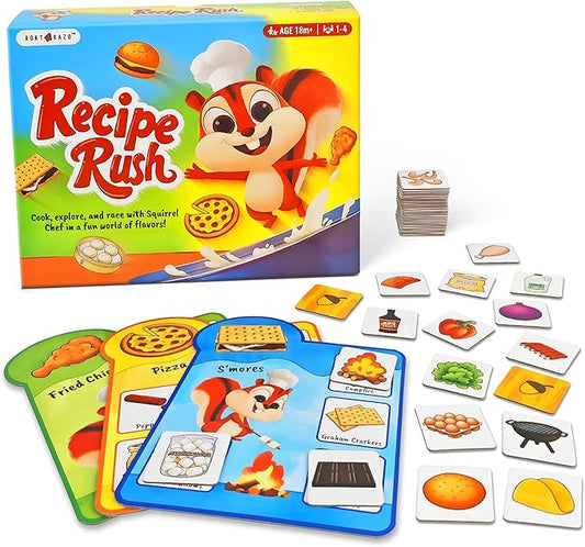 rokt&razo Recipe Rush, Cooking & Matching Card Game for Toddlers & Kids, Ages 18 Months to 10+, Educational Board Game, Easy to Learn, No Reading Required, Perfect for Family Game Night, 1–4 Players