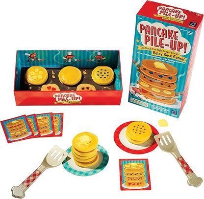 Educational Insights Pancake Pile-Up, Sequence Relay Board Game for Preschoolers, for 2-4 Players, Gift for Kids Ages 4+
