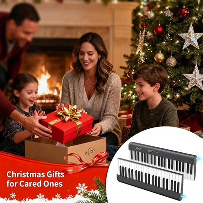 AiJoy 88 Keys Piano Keyboard with Magnetic Connection, ASP-10M Detachable Electric Piano for Beginners, Portable Digital Piano for Travel with Sensitive Keys, MIDI Support, Carry Bag