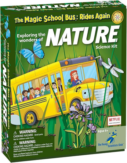 The Magic School Bus Rides Again: Exploring the Wonders of Nature By Horizon Group USA, Homeschool STEM Kits, Includes Educational Manual, Butterfly Net, Scavenger Hunt, Plaster, Game Cards & More