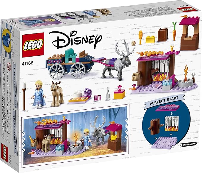 LEGO Disney Frozen II Elsa's Wagon Carriage Adventure 41166 Building Kit with Elsa & Sven Toy Figure (116 Pieces)