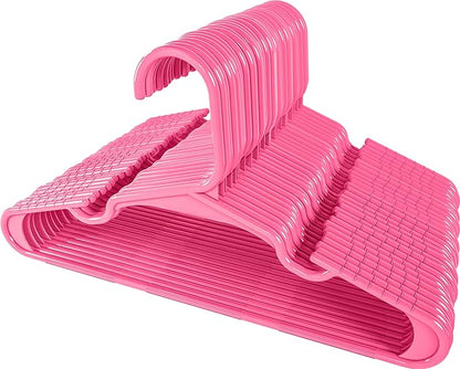 Utopia Home 40 Pack Kids Hangers - 11.5 Inch Plastic Baby Hangers for Closet - Childrens Hanger for Clothes & Infant Hanger for Closet - Ideal for Everyday Standard Use (Pink)