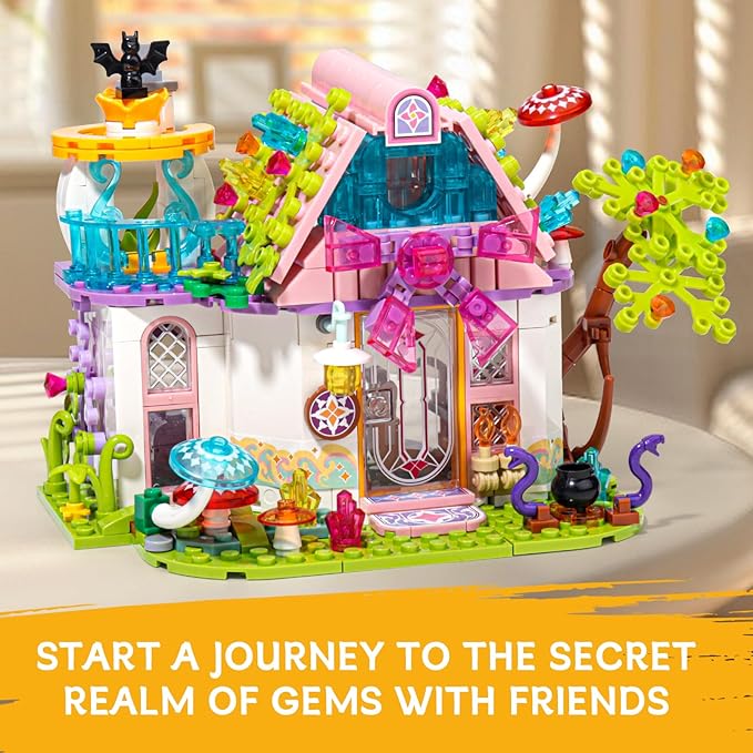 Pink House Building Toy Set Compatible with Lego Friends Creative Fun for Boys and Girls Gift Idea for Kids Aged 6 Years and Up 415 PCS