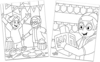 Izzy 'n' Dizzy Hanukkah Coloring and Activity Set - Great for Partys and Gifts- Chanuka Color and Activity Kit