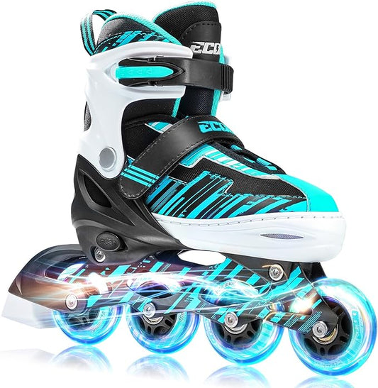 Adjustable Inline Skates Boys and Girls Ages 5-8 8-12 with Light up Wheels，Roller Skates for Kids Ages 4-12, Teen Skates for Beginner Outdoor and Indoor