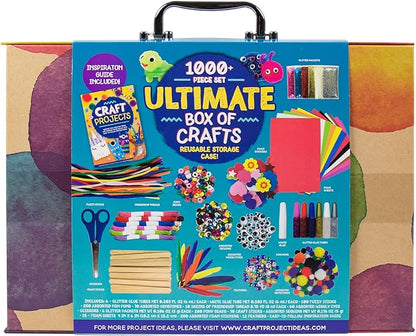 Made By Me Ultimate Craft Box, Art & Craft Activities 1000 Piece Set, Storage Case, Great for Preschool Arts & Crafts, Adult & Group Projects, Craft Box for Kids Girls & Boys
