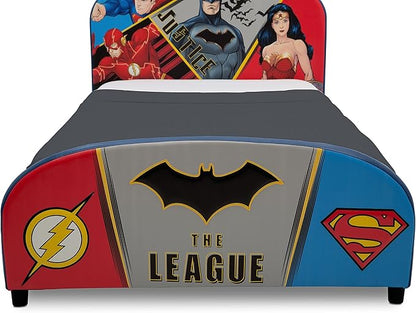 Delta Children Upholstered Twin Bed DC Comics Justice League