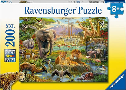 Ravensburger Animals of The Savannah Puzzle - 200 Unique Pieces | Kids' Educational Fun Puzzle Pieces | Sustainable FSC Certified Material | Ideal Family Activity