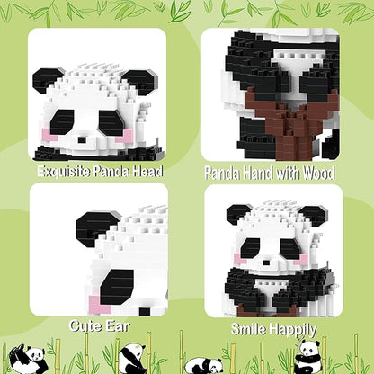 Mini Building Blocks- Standing Panda, Party Favors- Micro Blocks Panda Toy for Kids 6 7 8 9 10+, Mini Blocks Building Sets for Adults, Easter/Birthday for Boys and Girls(509PCS)