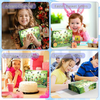 Party Favors for Kids 24 Pack Insect Building Sets, Bulk Educational Bug Blocks Toy for Valentines Day Classroom Prizes, Goodie Bags, Easter,Christmas, Birthday Party Gifts for Boys and Girls