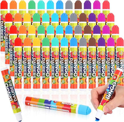 Crtiin 48 Pack Mixed Colors Set of Daubers Dot Markers Supplies in 12 Colors Art Markers Paint Craft for Art and Crafts Painting Supplies Drawing Coloring
