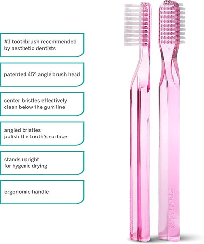 Supersmile New Generation 45° Patented Toothbrush, Pink, 2 Count
