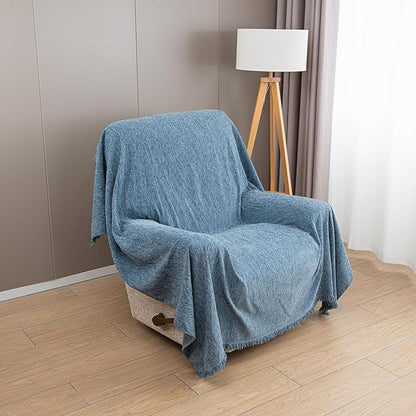 Recliner Chair Covers Lazy Boy Recliner Covers Armchair Cover Blanket Sofa Thick Soft Fabric Living Room Bedroom Throw Washable Sofa Slipcovers for Pets Kids (Grayish Blue)