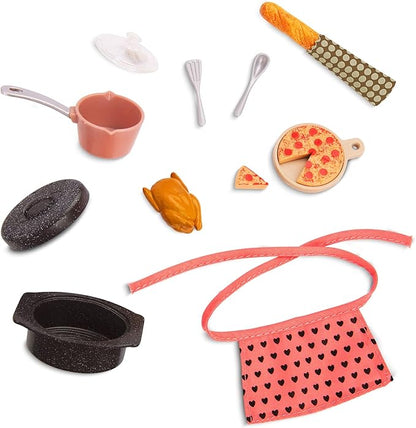 Lori Dolls – Cornelia's Kitchen Set – Mini Doll & Kitchen Play Set – 6-inch Doll & Cooking Accessories – Toy Oven, Stove & Play Food – Toys for Kids – 3 Years +