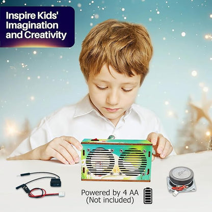 DIY Bluetooth Speaker Kit, Stem Projects for Kids Ages 8-12, Science Kits for Kids Age 12-14, STEM Kits for Kids Ages 10-12-14-16, Gifts for 9 10 11 12 13 14 15 16 Year Old Boys Teens (Green)