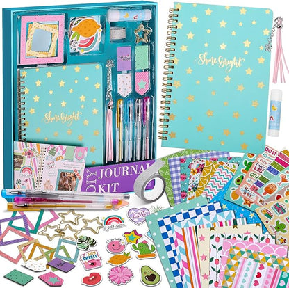 DIY Journal Kit for Girls, Scrapbook & Diary Supplies Set, Birthday Gifts for Teen Girls Craft Sets - Unleash Creativity Journaling Art Crafts Kit - Ideal Gifts for 8 9 10 11 12 13 14 Year Old Girl