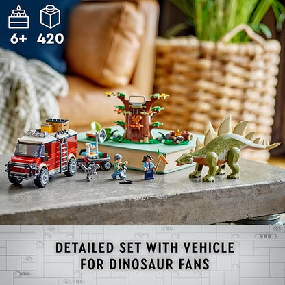 LEGO Jurassic World Dinosaur Missions: Stegosaurus Discovery Building Set - Dinosaur Toys Pretend Play Set with 2 Minifigures for Boys & Girls, Ages 6+ - Gift Ideas for Kids - 76965