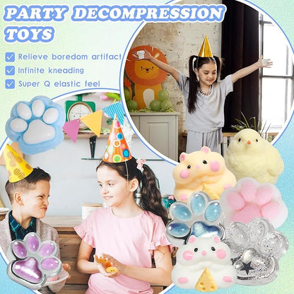20pcs Squishy Pack,Fidget Toys Kit,Include taba Squishies Party Favors for Kids 4-8 8-12 Treasure Box Toys for Classroom Birthday Xmas Gifts Goodie Bag Stocking Stuffers for Teens (20pcs)
