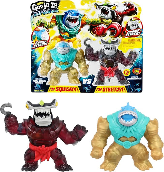Heroes of Goo Jit Zu Deep Goo Sea Versus Pack. Exclusive Tidal Smash Thrash VS Exclusive Hammerhook. 2 Figure Pack!