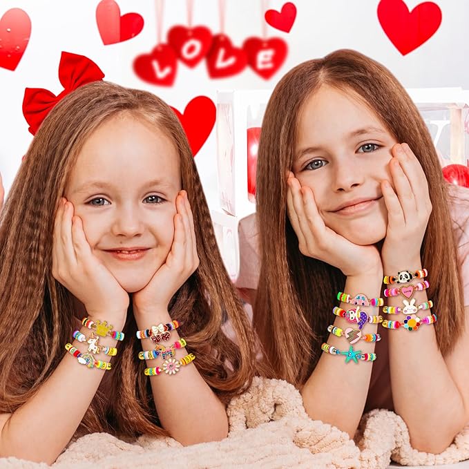 Valentines Day Cards Gifts for Kids 24 Friendship Bracelets Dinosaur Unicorn Bracelets Adjustable Play Jewelry Little Girls Classroom School Exchange Prizes For Boys Students Toddlers Party Faovr Bags