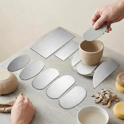 10-Piece Pottery Tool Set for Clay Modeling & Ceramics Pottery Ribs, Trimming Tools, Ceramic Accessories Compatible with Pottery Wheel