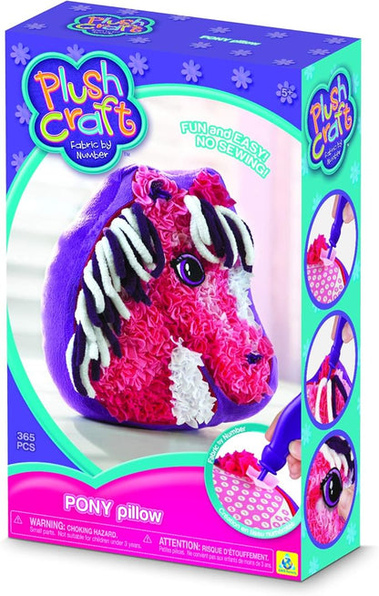 The Orb Factory Plushcraft Pony Pillow,White