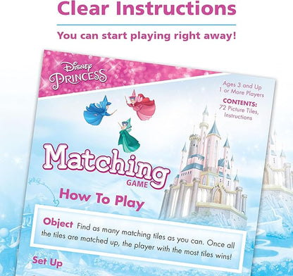 Wonder Forge Disney Princess Matching Game-Fun & Quick Memory Game for Kids | Engaging Toy for Ages 3-5 Years | Features Beloved Disney Princesses | Ideal for Solo or Family Play (Packaging May Vary)