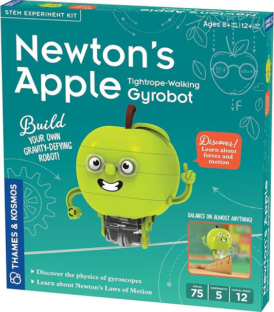 Thames & Kosmos Newton’s Apple: Tightrope-Walking Gyrobot | Build a Gravity-Defying Robot | Explore Forces & Motion, Physics of Gyroscopes | Ages 8+ w/Help; 12+ for Independent Play
