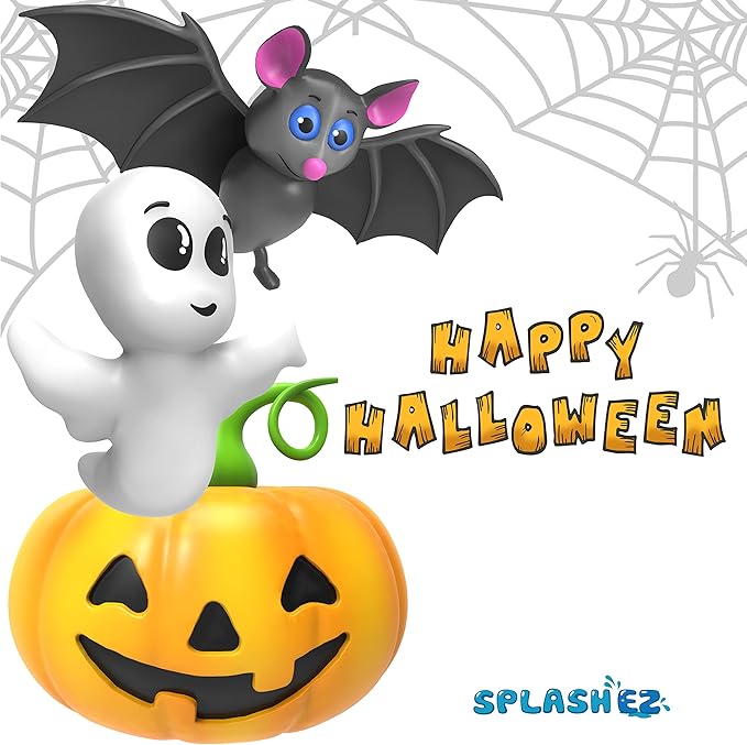 SplashEZ Halloween Baby Bath Toys, Mold Free Bath Toys for Babies & Toddlers, No Hole No Mold Tub, Beach, Pool, BPA-Free, Infant Play Set No Holes 1 3 6 12 18 Months