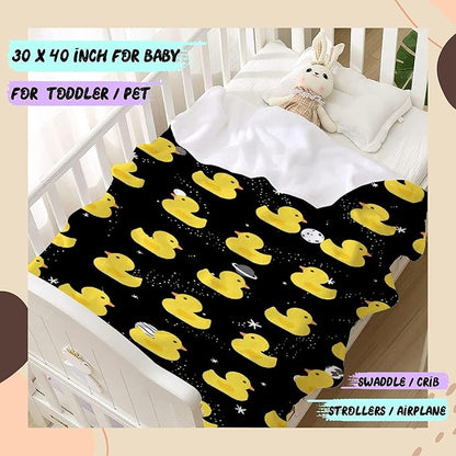 Aparajita Ruddy Duck Adult Duck Blanket Kids Funny Blanket Suitable for Bedroom Living Room Bed Sofa Crib Couch Chair Outdoor All Season Items That Yellow Duck Lovers Will Love 90”×120 ”for Family