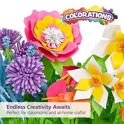 Colorations Construction Paper for Kids - 7 Bright Colors - 600 Bulk Sheets of 9"X12" - Assorted Pack of Heavy-Duty Craft Paper, Bulk School Supplies