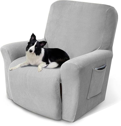 Recliner Chair Cover Lazy Boy Recliner Covers Recliner Covers for Recliner Chair 1 Piece Furniture Protector Prevent wear and pet Hair（Recliner,Light Grey）