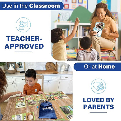 BenBen Spelling Games with 224 Flashcards, 2-4 Players, Learning Games for Kids Ages 4-8, Educational Toys for Kindergarten 1st 2nd 3rd Grade, Preschool Classroom Must Haves