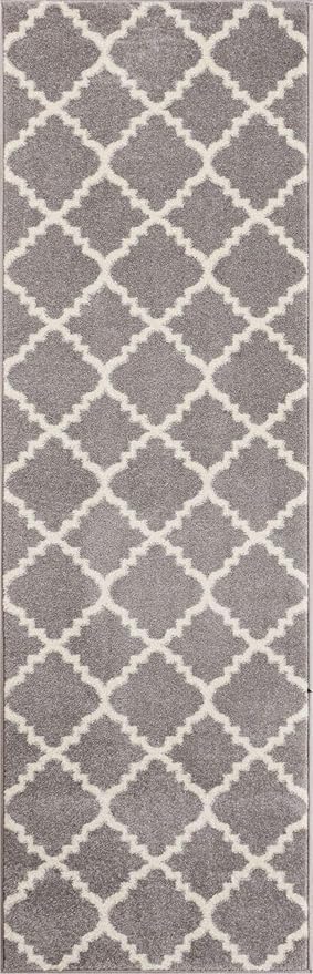 Well Woven Sydney LuLu's Lattice Grey Modern Geometric Trellis Area Rug 2'7" x 9'10" Runner