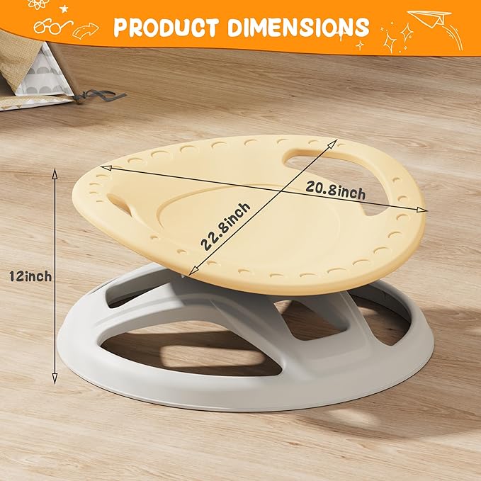 Brelley Sensory Spinning Chair for Kids, Autistic Kids Swivel Chair, Sensory Activity Toy for Toddlers, Physical Coordination Training Indoor & Outdoor Autism Sensory Products