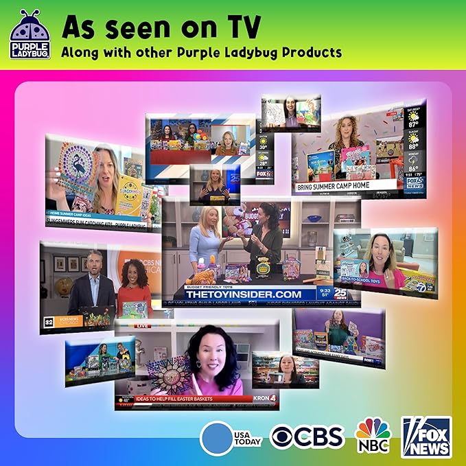 PURPLE LADYBUG Rainbow Holographic Scratch Art Mini Notes - Easter Basket Stuffers for Girls, Teen Girl Gifts, Cool Trendy Stuff, Arts and Crafts for Kids Ages 4-12