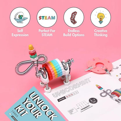 Unicorn Robot Stem Building Toys, Educational Build Your Own Robot Toy for Kids 6 7 8 9+ Year Old Girls Boys, Stem Toys Engineering Kit, Construction Toys Steam Gifts for Kids