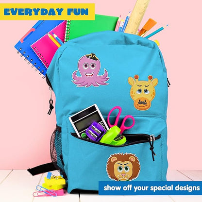 JOYIN 90 PCS 9.8”x6.7 Make-a-face Sticker Sheets Make Your Own Animal Mix and Match Sticker Sheets with Safaris, Sea and Fantasy Animals Kids Party Favor Supplies Craft