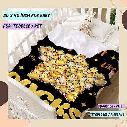 I Just Really Like Ducks Pentagram Adult duck Blanket Kids Funny Blanket Suitable for Bedroom bed sofa Crib Couch Chair outdoor All Season Items That Yellow Duck Lovers Will Love 50"x40"for Kid