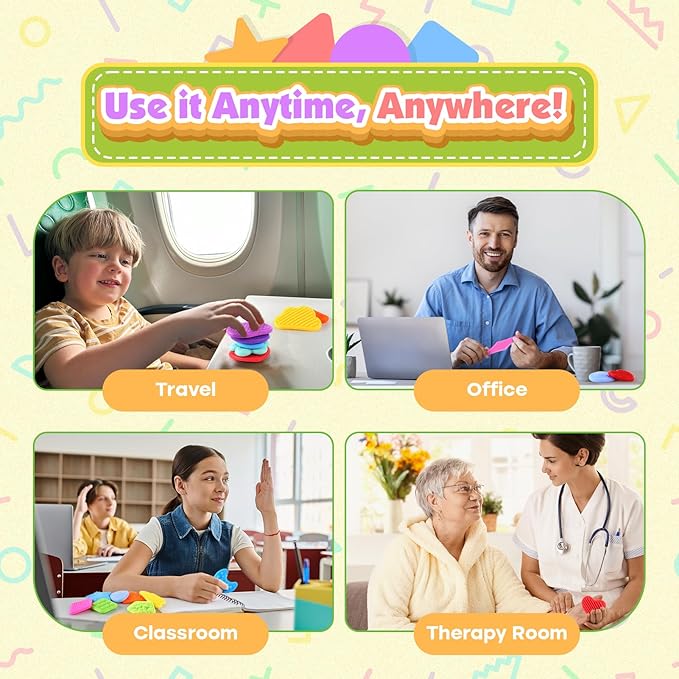 Squishy Fidget Toys for Kids Toddlers: 12 Pcs Super Soft & Textured Sensory Toys for Autistic Children, Classroom Calming Fidgets for Autism, Baby Travel Essential Squeeze Gifts Girls Boys
