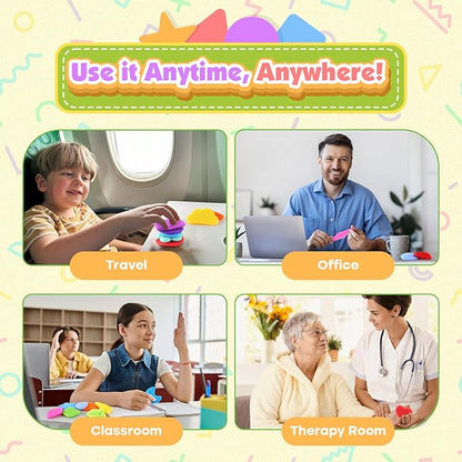 Squishy Fidget Toys for Kids Toddlers: 12 Pcs Super Soft & Textured Sensory Toys for Autistic Children, Classroom Calming Fidgets for Autism, Baby Travel Essential Squeeze Gifts Girls Boys