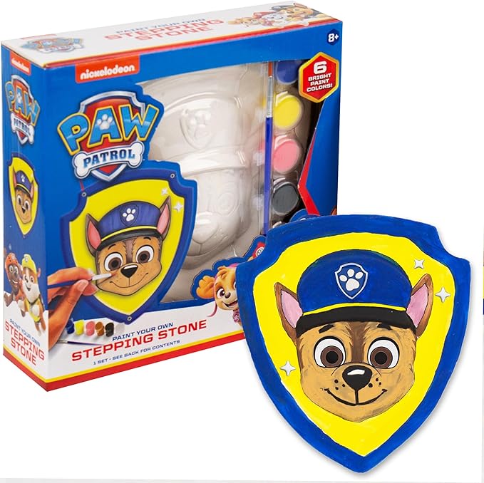 Paint Your Own Paw Patrol Stepping Stone, Paw Patrol Toys, Arts and Crafts for Kids Ages 8-12, Stepping Stones for Kids, Crafts for Kids Ages 4-8, Toddler Activities, Craft Kits, Kids Crafts